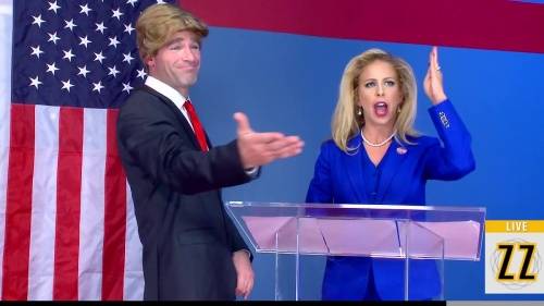 Trump gone mad on hot blonde parody with Cherie DeVille - hellporno.com on unlisto.com