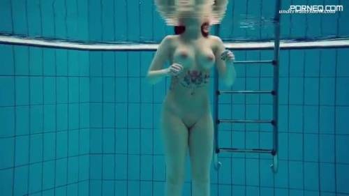 Dashka a sexy gal in lingerie shows her hot tits swimming underwater - new.porneq.com on unlisto.com